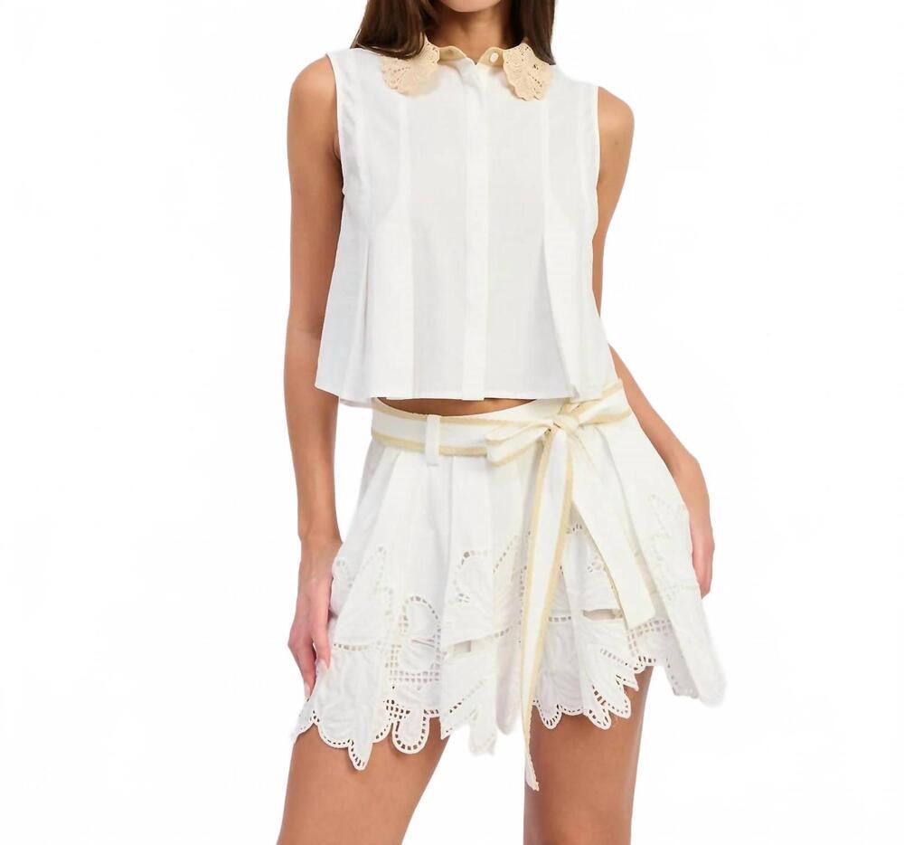NEW EN SAISON anna shorts in white natural
